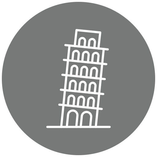 krzywa wieża w pizie Generic Flat ikona