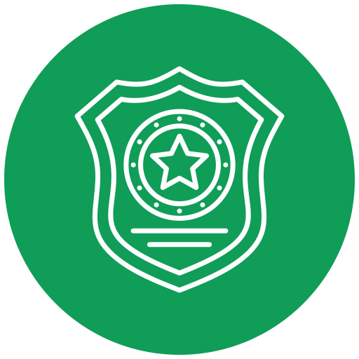 odznaka policyjna Generic Flat ikona