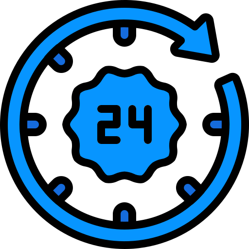 24 Hours Support Generic Outline Color icon