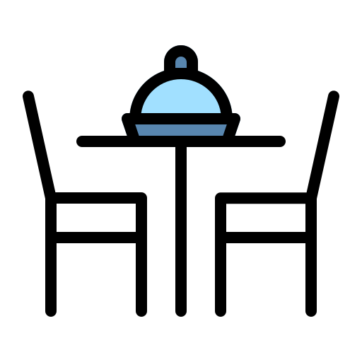 식탁 Generic Outline Color icon