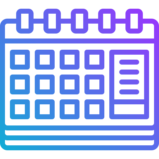 calendário Generic Gradient Ícone