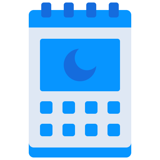 kalendarz księżycowy Generic Flat ikona