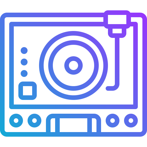 reproductor de vinilo Generic Gradient icono