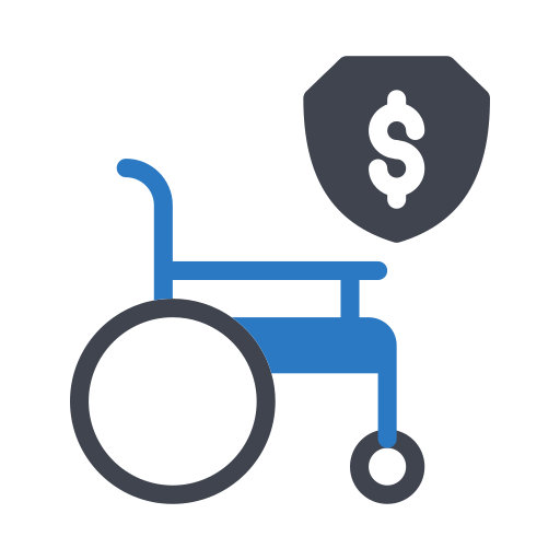 Disability insurance Generic Blue icon