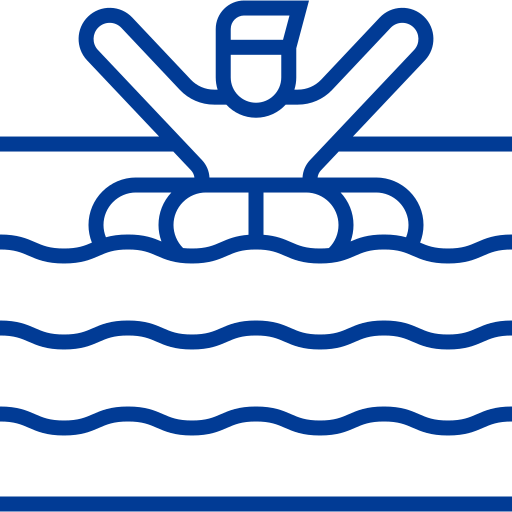 pływanie Detailed bright Lineal ikona