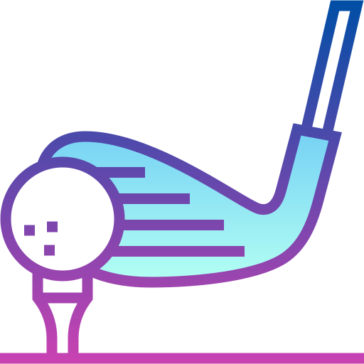 골프 Detailed bright Gradient icon