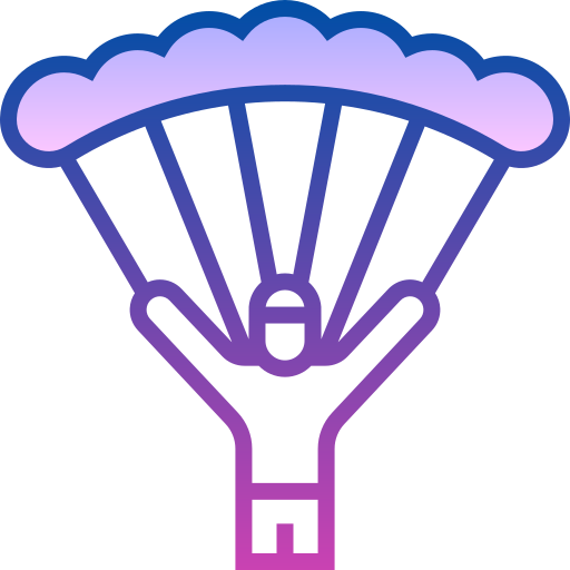 parachute Detailed bright Gradient icon