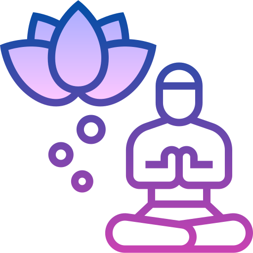 yoga Detailed bright Gradient icono