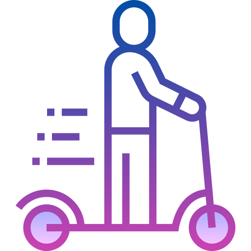 kick scooter Detailed bright Gradient icon