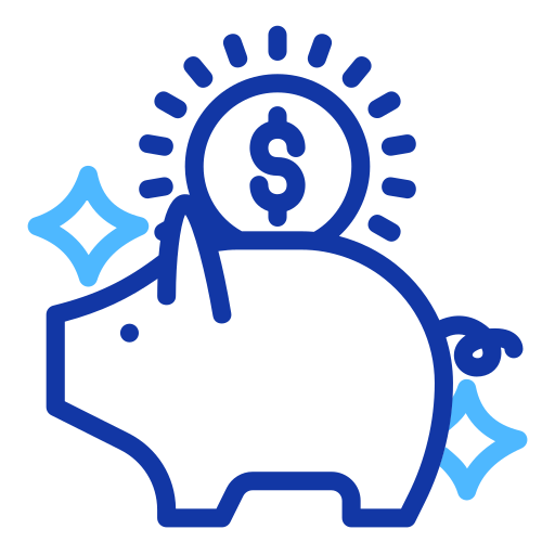 Piggy bank Generic Outline Color icon