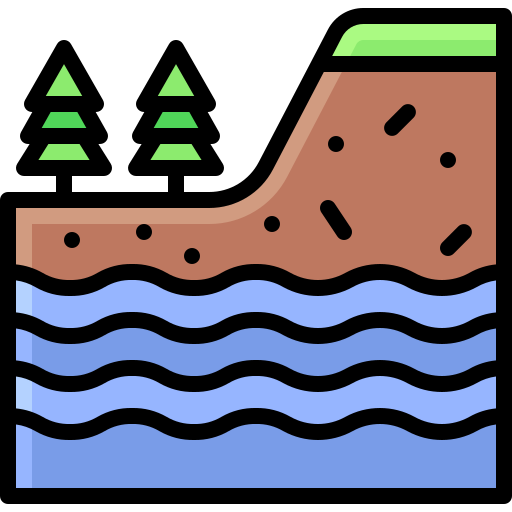 Geological Generic Outline Color icon