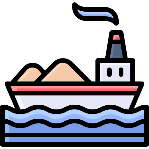 Cargo boat Generic Outline Color icon