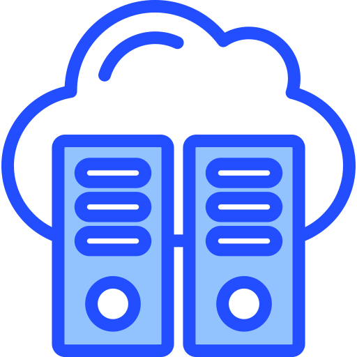 base de données cloud Generic Blue Icône