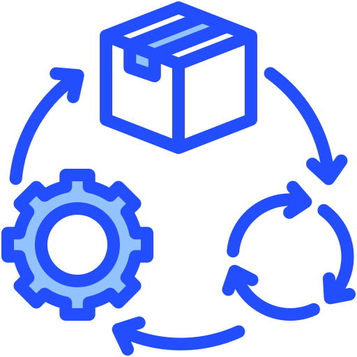 Product chain Generic Blue icon