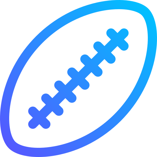 pelota de rugby Basic Gradient Lineal color icono