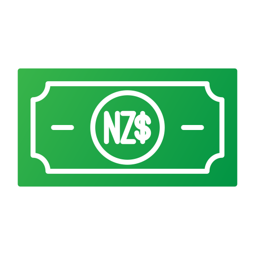 New Zealand Dollar Generic Flat Gradient icon