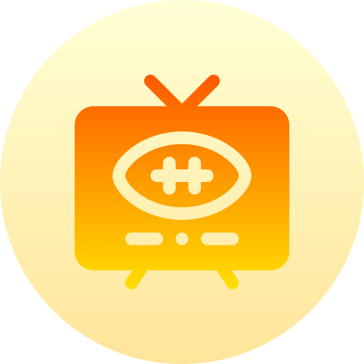 telewizja Basic Gradient Circular ikona