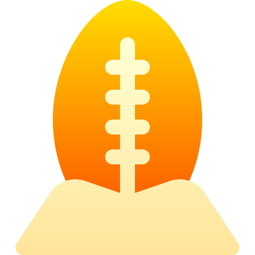 palla da rugby Basic Gradient Gradient icona