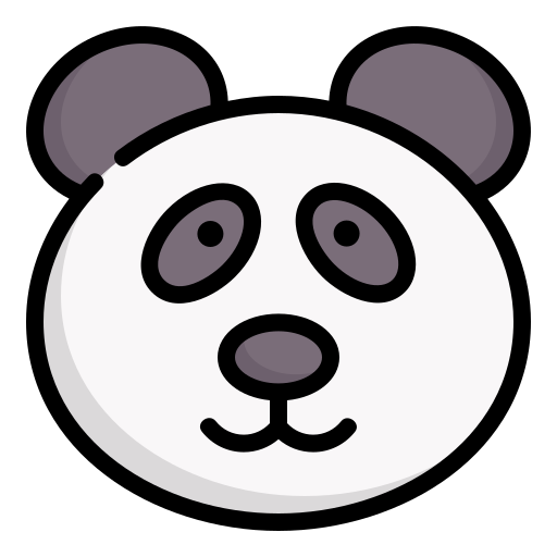 panda Generic Outline Color icona