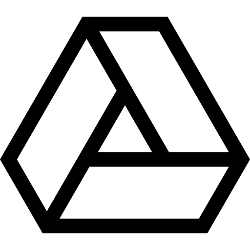 グーグルドライブ Basic Straight Lineal icon