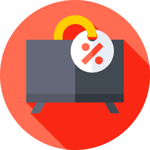 Television Flat Circular Flat icon