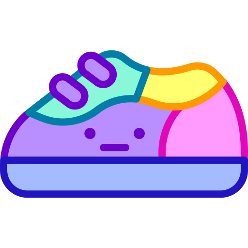 sneaker Retro Neon Lineal color icon