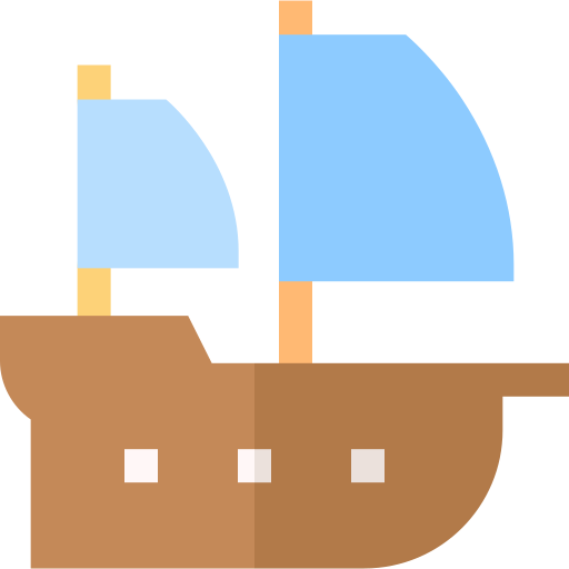 mayflower-schip Basic Straight Flat icoon