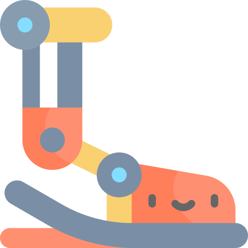 pierna robótica Kawaii Flat icono
