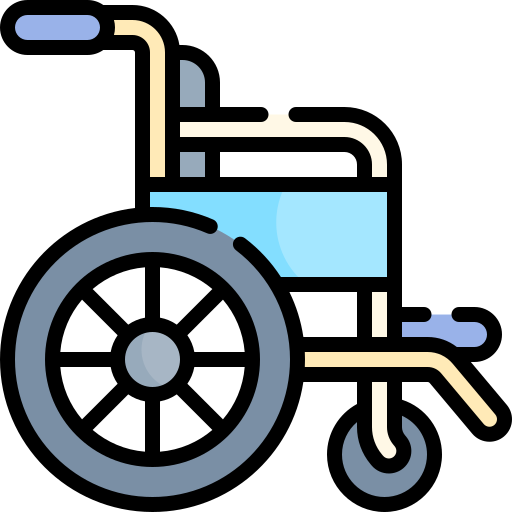 車椅子 Kawaii Lineal color icon