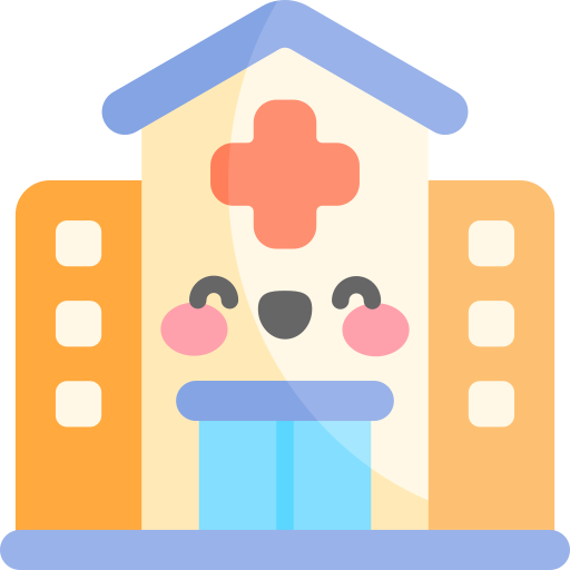 hospital Kawaii Flat icono