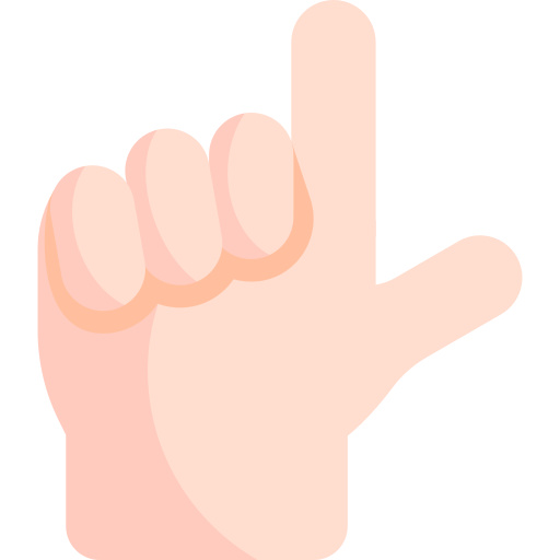 lenguaje de señas Kawaii Flat icono