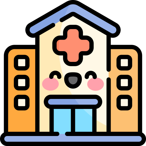 hospital Kawaii Lineal color icono