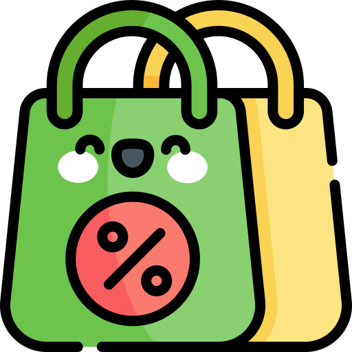 Shopping bag Kawaii Lineal color icon