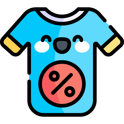 Tshirt Kawaii Lineal color icon