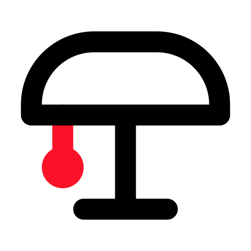 데스크 램프 Generic Outline Color icon