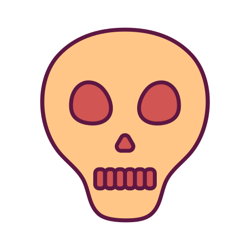 Skull Generic Outline Color icon