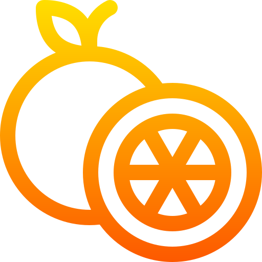 Грейпфрут Basic Gradient Lineal color иконка