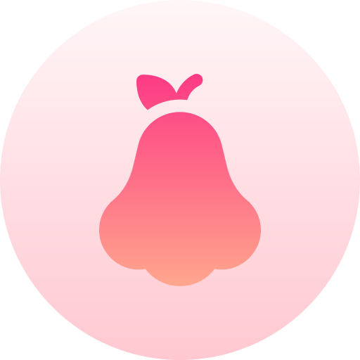 manzana rosa Basic Gradient Circular icono