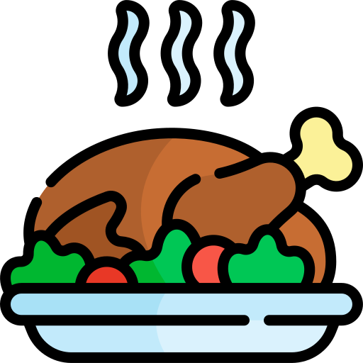 Christmas dinner Kawaii Lineal color icon