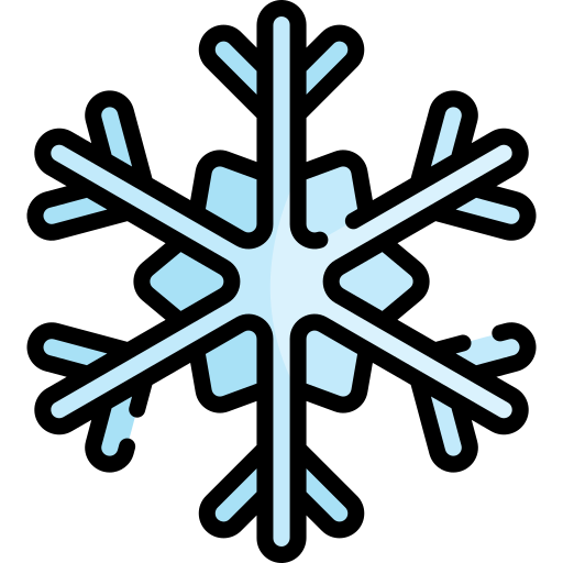 Snowflake Kawaii Lineal color icon