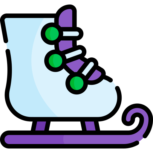 スケート靴 Kawaii Lineal color icon