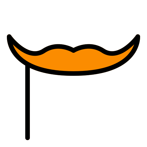bigote Generic Outline Color icono