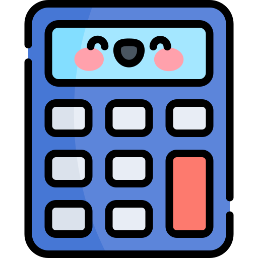 calculadora Kawaii Lineal color icono