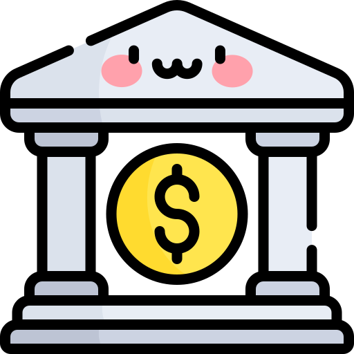 은행 Kawaii Lineal color icon
