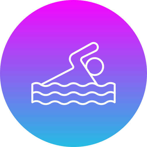 zwemmen Generic Flat Gradient icoon