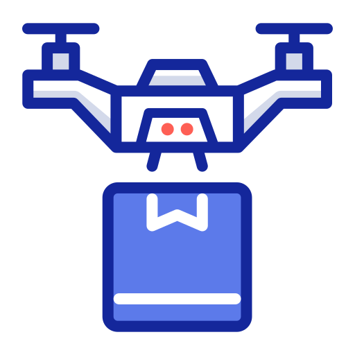 consegna con droni Generic Outline Color icona