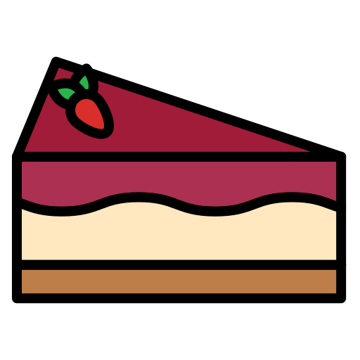 チーズケーキ Generic Outline Color icon