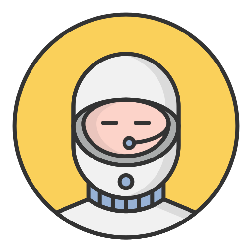 astronauta edt.im Lineal color ikona