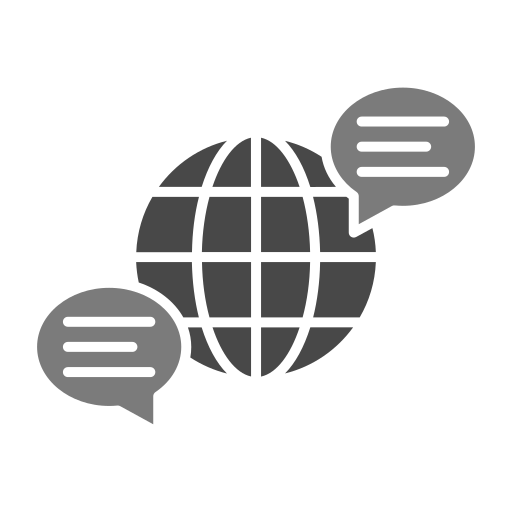 Глобальное общение Generic Grey иконка
