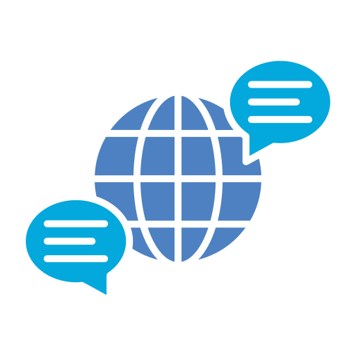 wereldwijde communicatie Generic Blue icoon